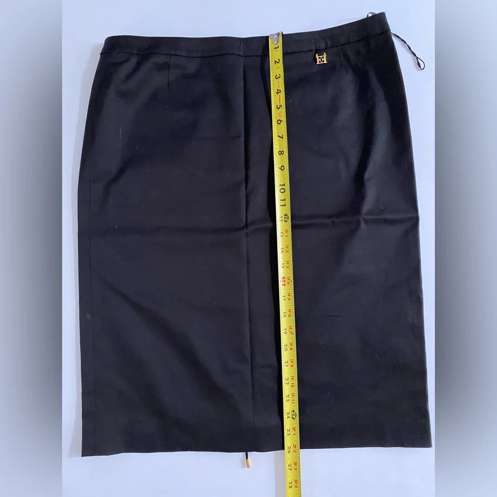 ESCADA Escada Skirt Black Pencil Cotton Skirt NWOT size Large size 44 - Picture 12 of 15